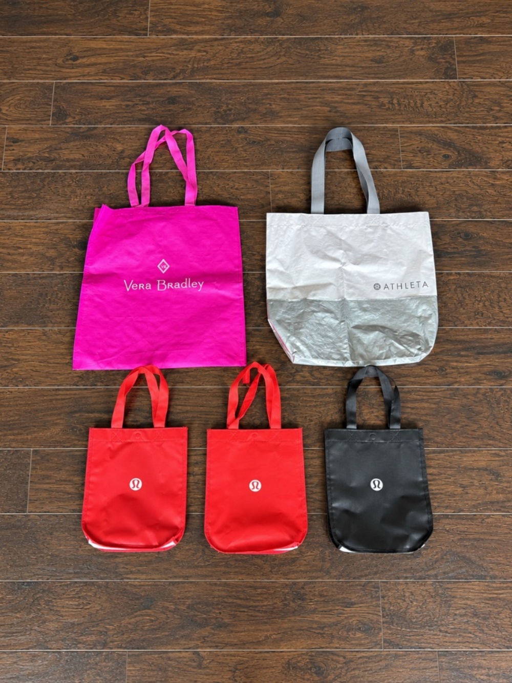 Vera Bradley Lululemon Athleta Reusable Tote Bag Lot of 5